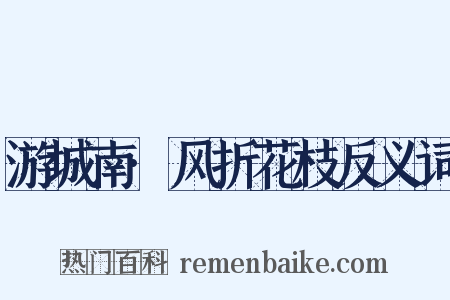 游城南·风折花枝反义词是什么意思的图片